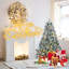 Arbre de Noël enneigé 4 pi avec aiguilles de pin et feuilles d'eucalyptus, 150 lumières DEL blanc chaud, 404 pointes, branches articulées, support en métal - arbre artificiel enneigé pour la décoration des Fêtes