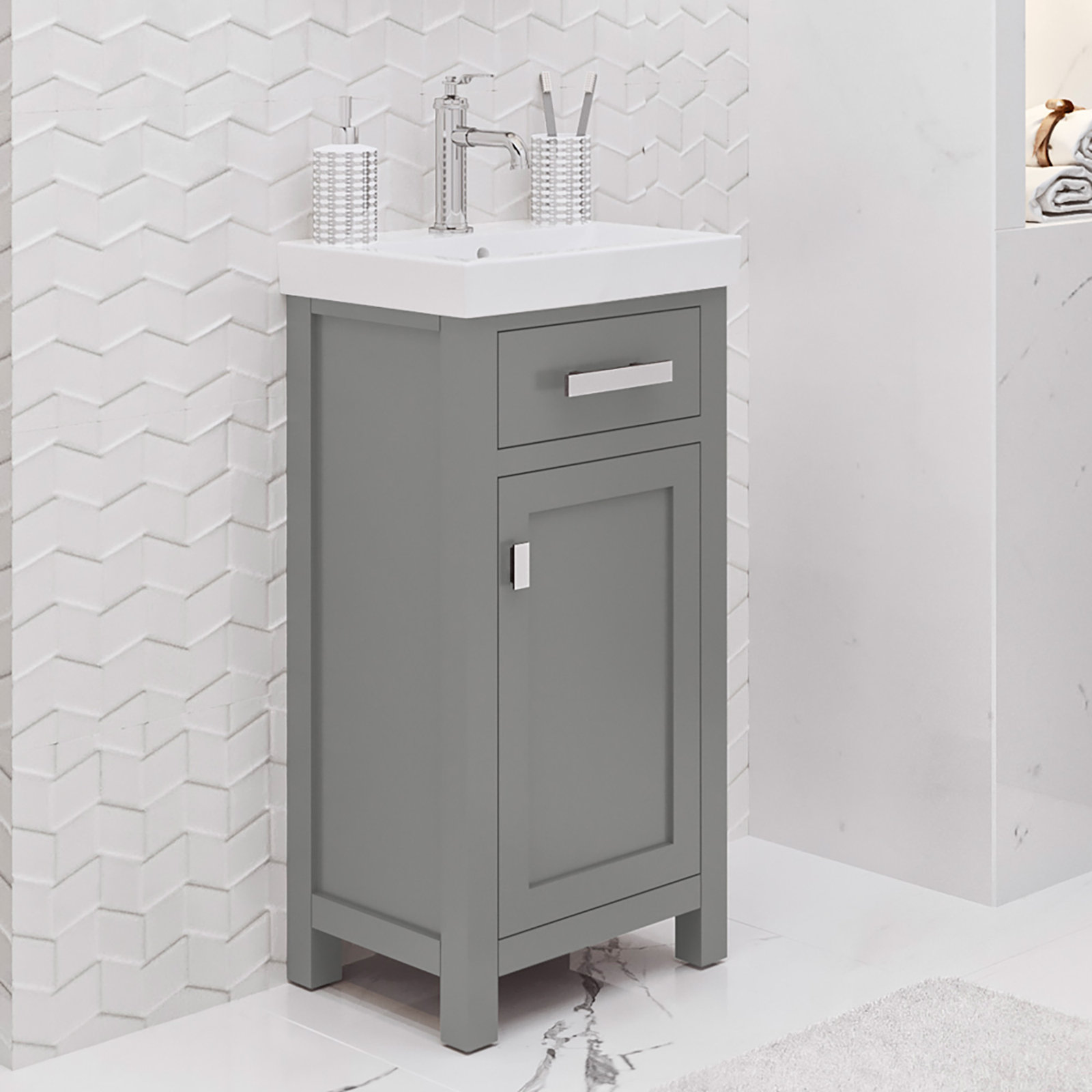 Caitlyn 17.3'' Single Bathroom Vanity, Gray