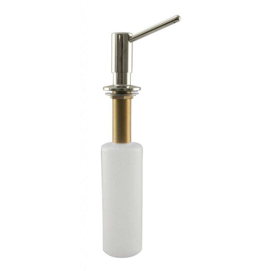 Contemporary Style Kitchen Sink Deck Mount Liquid Soap  Dispenser with Refillable 12 oz Bottle Westbrass 