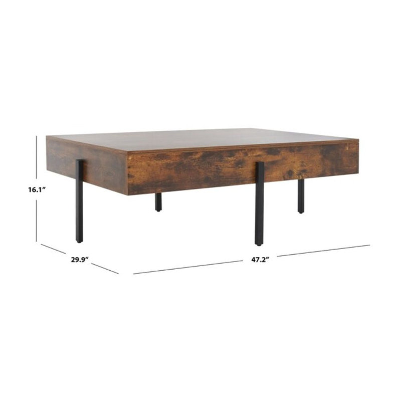 Ananas Coffee Table, Black, Walnut