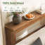Console 63 po en bois massif rustique, canapé d'entrée à 2 niveaux avec tablette de rangement, table basse étroite de style campagnard pour le salon, couloir