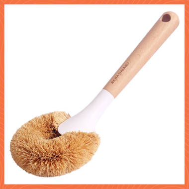 18.5 Toilet Brush Set in White/Blue CLEANHOME