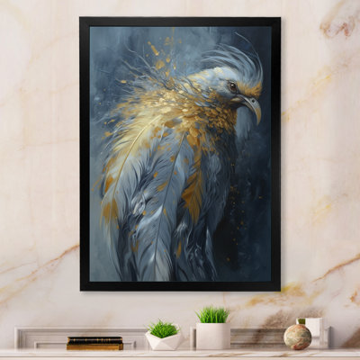 Kamaira Gold Boho Chic Feathers III sur toile
