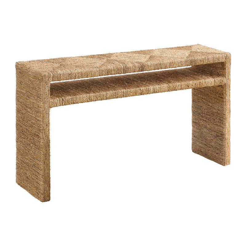 Claybrook Natural Rectangular Sofa Console Table With Storage