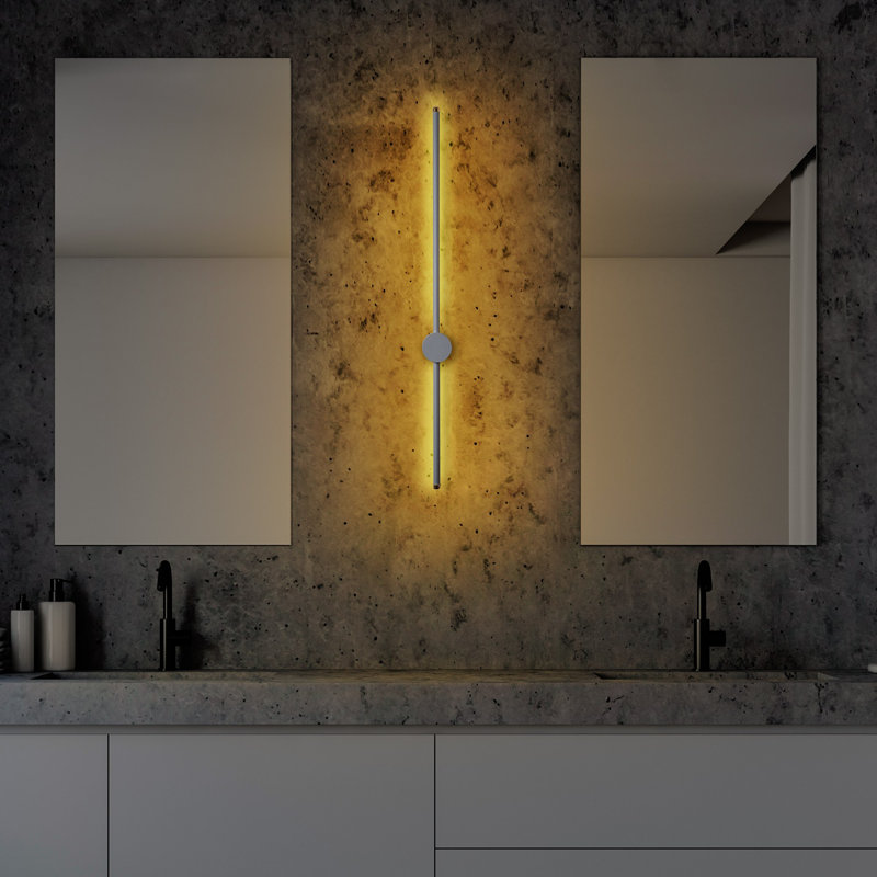 Lampe murale moderne industrielle, corps en métal gris, 35,8 x 3,9 x 2,8 pouces | DEL 13 W 3 000 K, IP20 | Conception élégante avec plaque de base en métal, parfaite pour les décorations contemporaines et les solutions d'éclairage de fantaisie