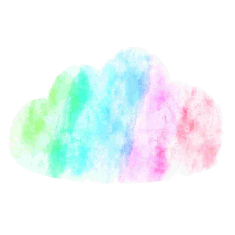 Arc-en-ciel dans le nuage, H 12 po x l 18 po x P 1,25 po