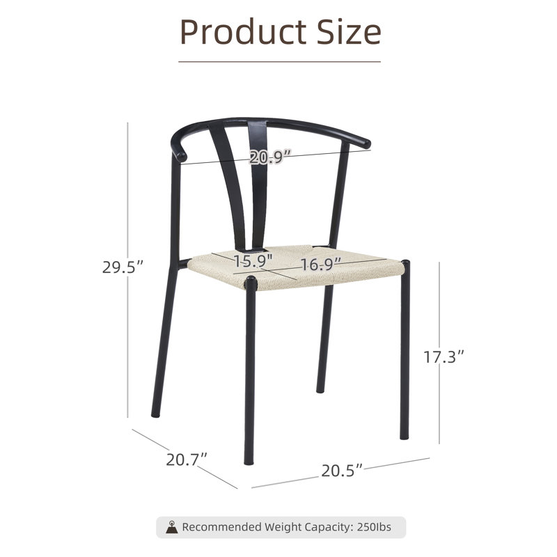 Ensemble de 2 chaises de salle à manger Jordian