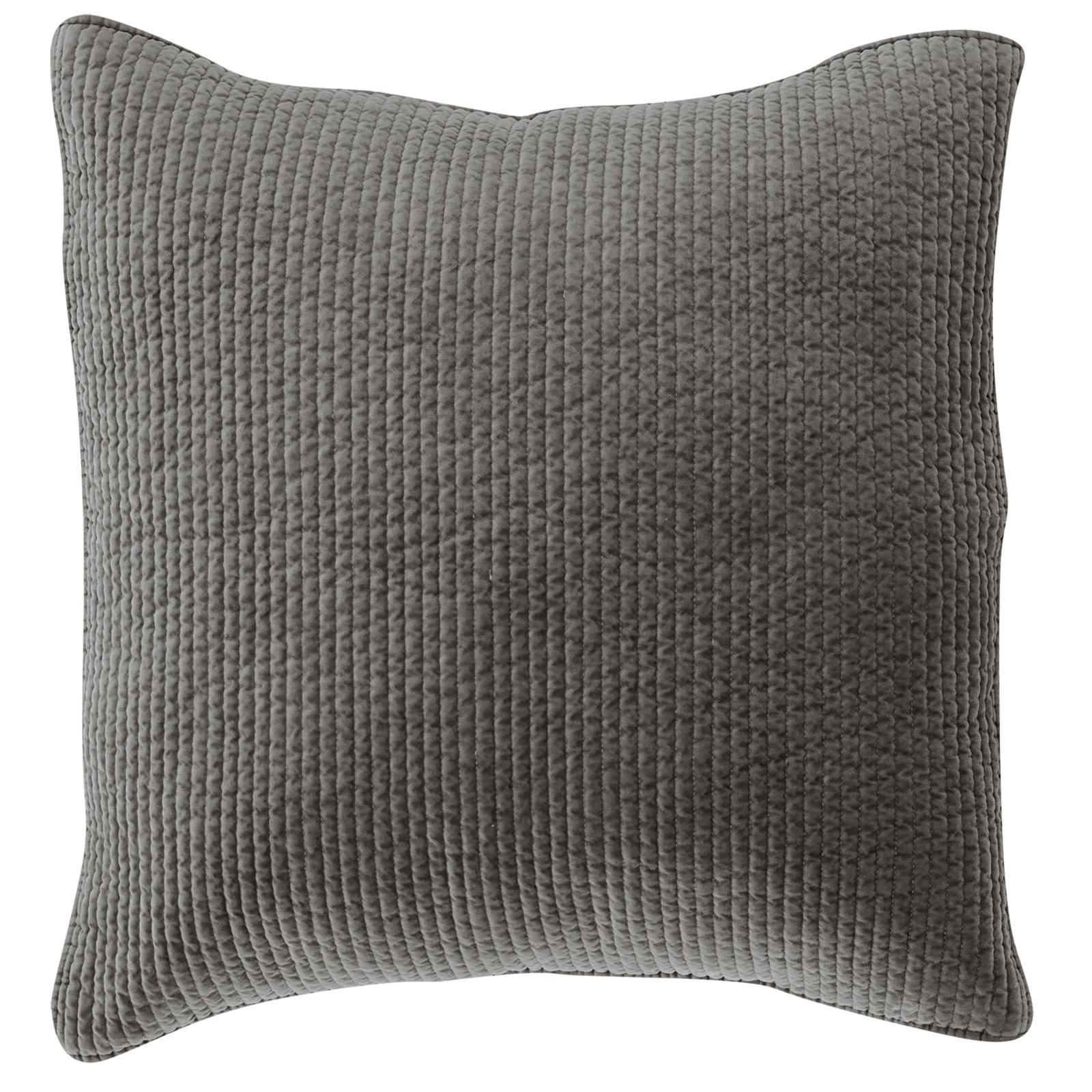 Kobie Cotton Shams, Gray, Euro