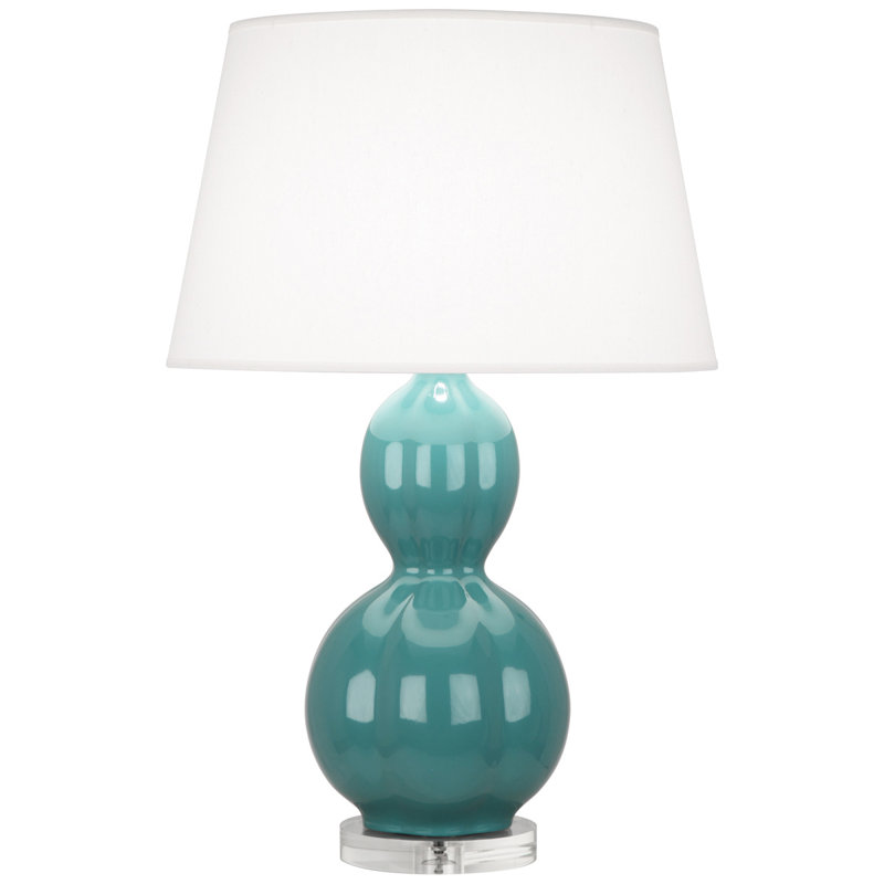 Lampe de table 30,75 po Williamsburg Randolph, Bleu sarcelle Mayo, Lucite
