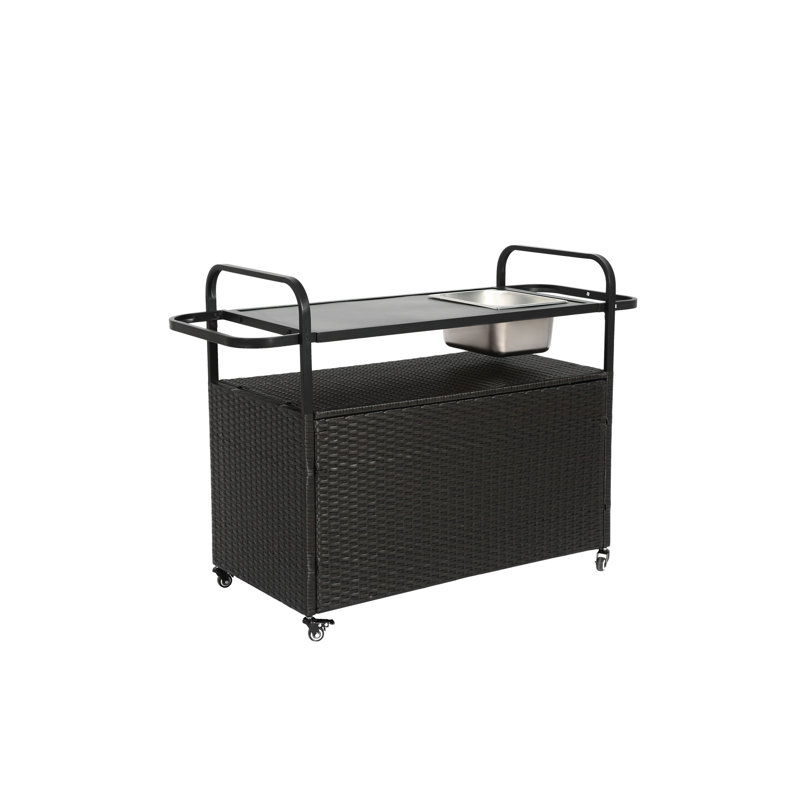 Outdoor Bar Table, Black