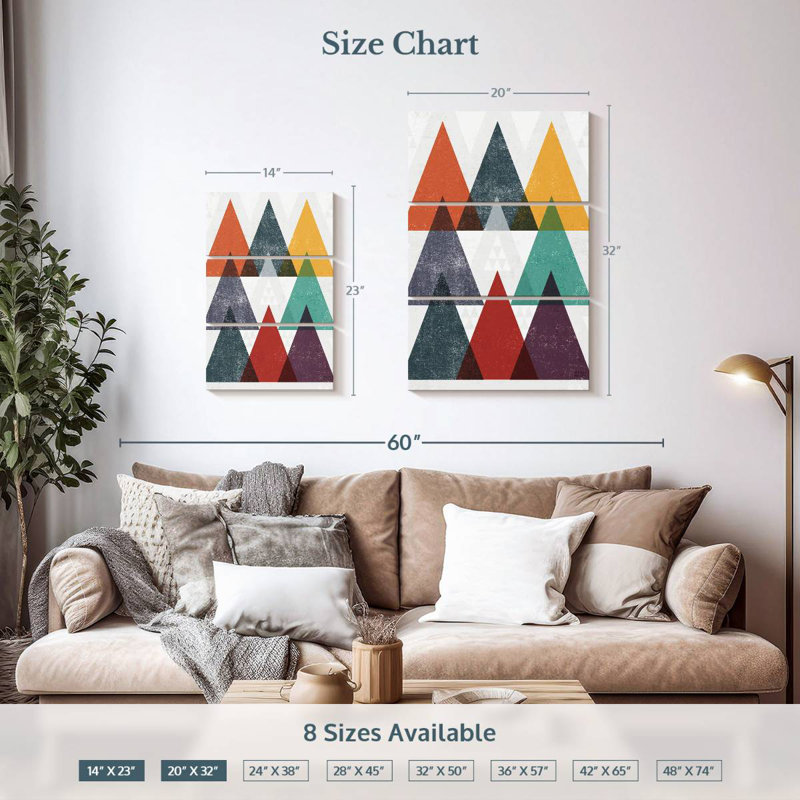 Mod Triangle Retro, 32" H x 20" W