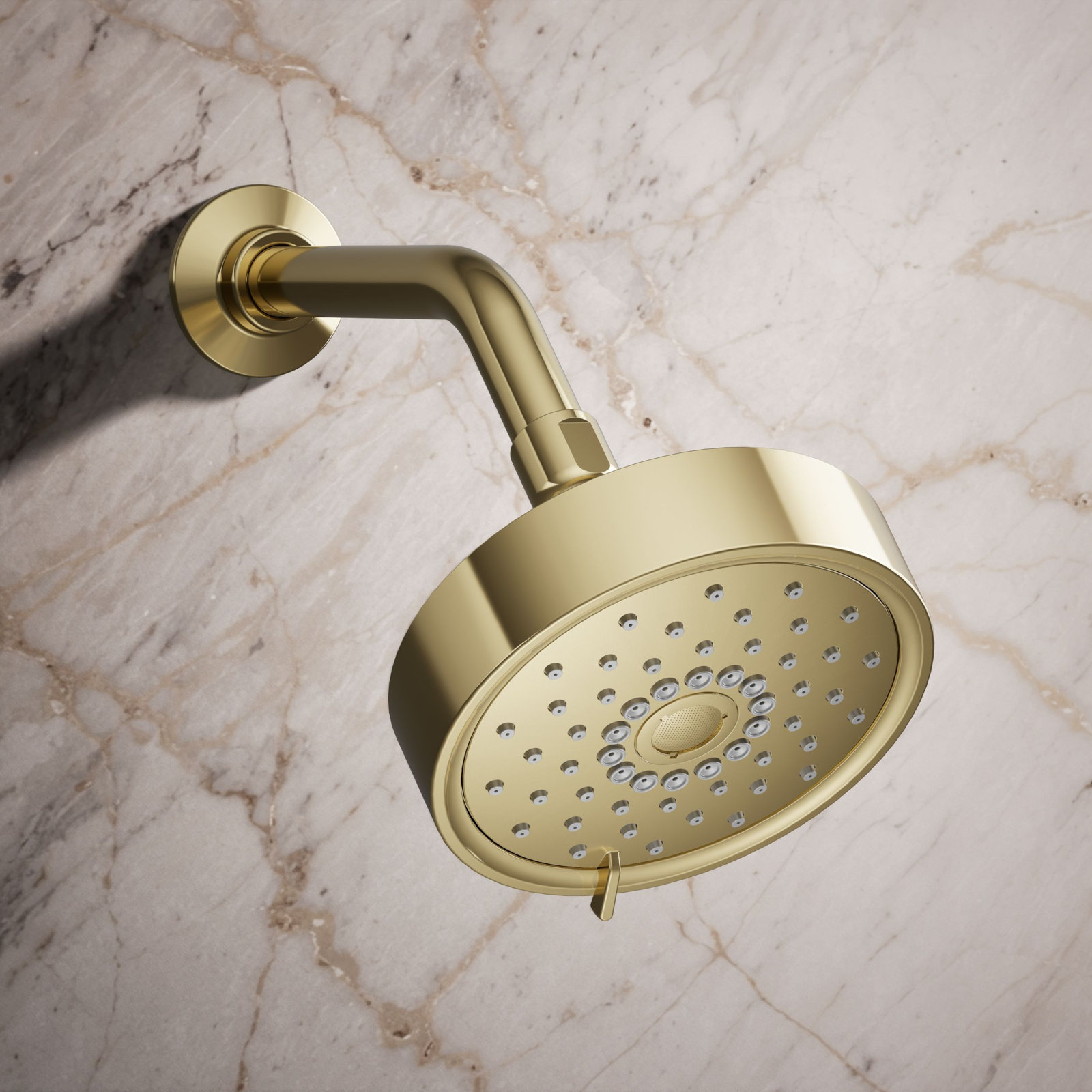 Purist 1.75 GPM 5.5" Wall Mount Showerhead, Vibrant French Gold