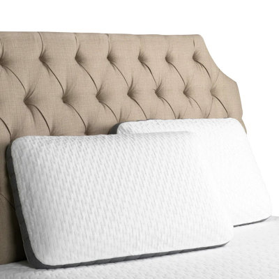 Ohiopyle Charcoal And Cooling Gel Memory Foam Pillow, Machine Washable, Breathable, Comfy