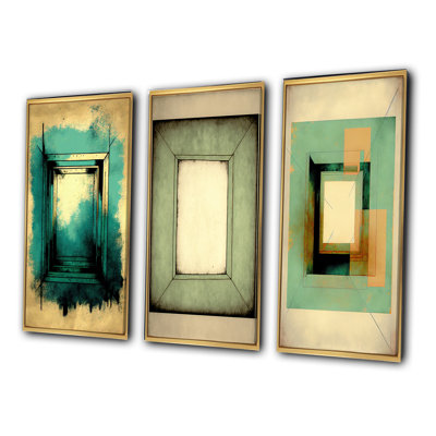 «Impermanence Japanese Vintage Art», 3 pièces sur toile
