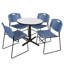 Table ronde Regence Cain et 4 chaises empilables Zeng-73412198-73412202