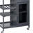 Rolling Kitchen Cart with 4-bottle Wine Rack-1412006474