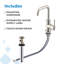 Robinet pour salle de bain à poignée simple avec drain en métal Parma-131582494