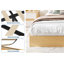 Structure de lit plateforme grand en bois sans tête de lit, support en lattes de bois, aucun sommier requis, assemblage facile, pin-1891105654-1891105658