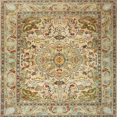 Tapis beige / vert Bridie