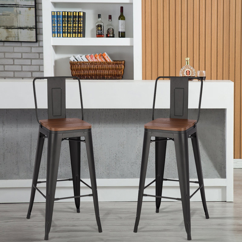 Claytor Iron Outdoor 77cm Bar Stool