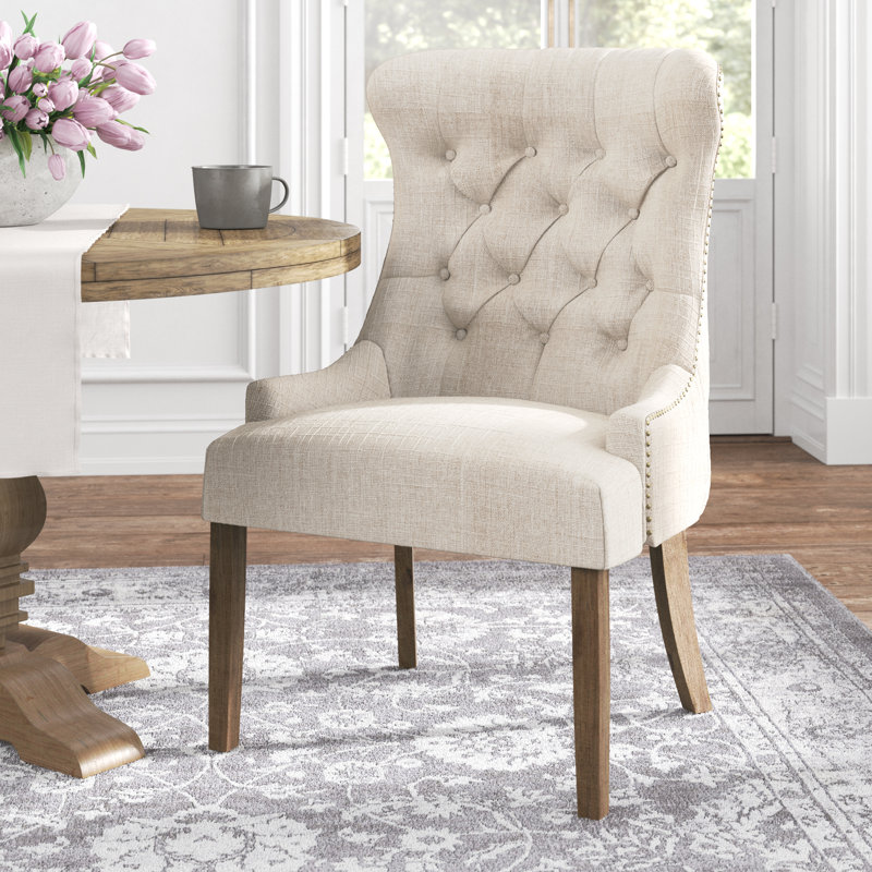 Chaise d'appoint Corbridge, Lin beige chiné