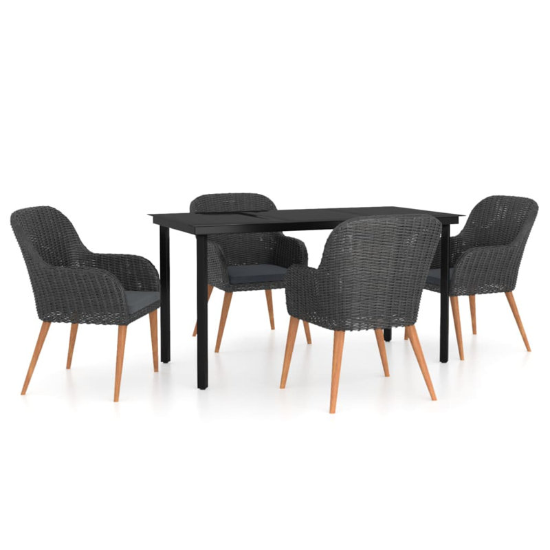 Jaskirit Rectangular 4 - Person Dining Set