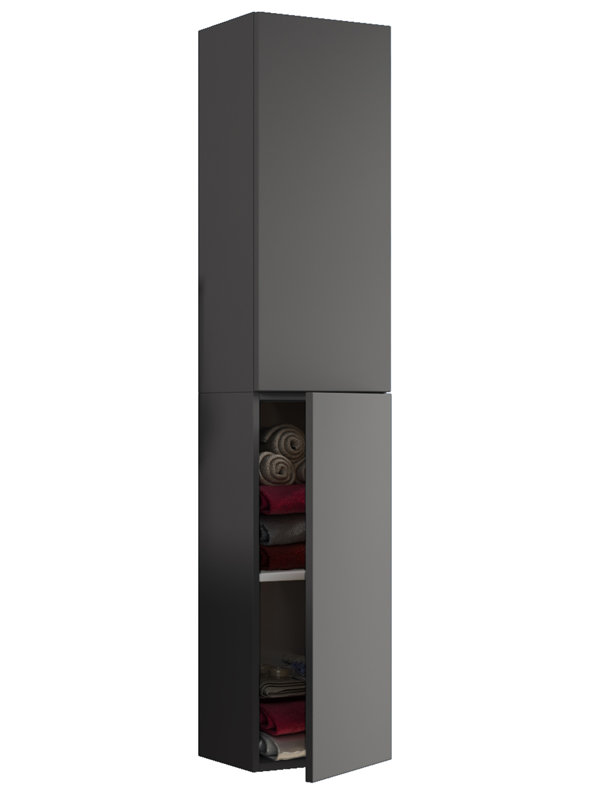 Aysheia Freestanding Bathroom Cabinet, Black
