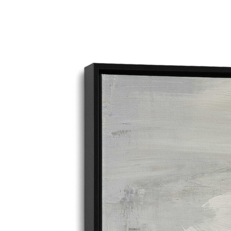 «Waves of Neutral Energy I», reproduction sur toile, H 18,75 po x l 12,75 po x P 1,75 po, Cadre flottant noir satiné