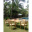 8 Seats 9 Pcs Grade-A Teak Wood Dining Set: 94" Double Extension Rectangle Table And 8 Travota Stacking Arm Chairs #11TV2008-99113190