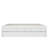 White Full Platform Bed with Trundle, Storage Drawers and Power Strip, Solid Wood Storage Bed Frame-1659813964-1659813966