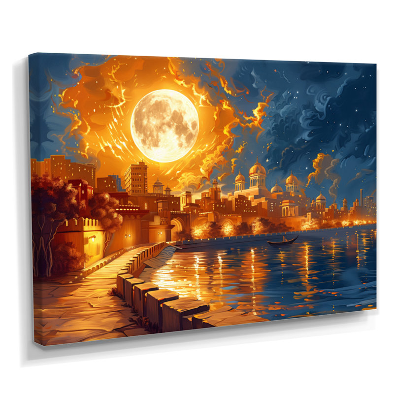 Mariquilla - Égypte, art mural, H 12 po x l 20 po x P 1 po, Toile tendue