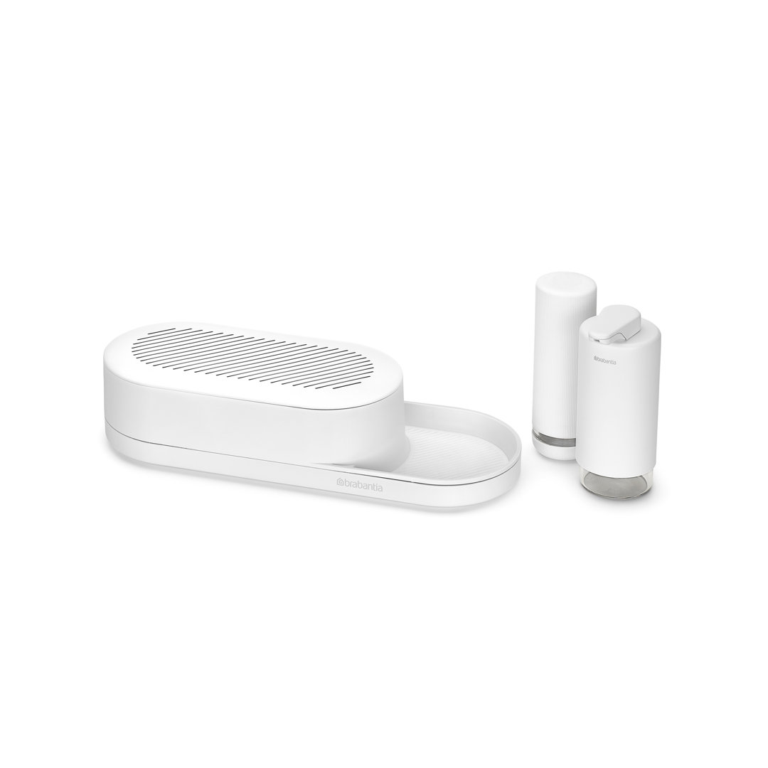 Brabantia Sinkstyle Organiser Set Of 3 - Organiser, Soap Dispenser And Soap Squeezer