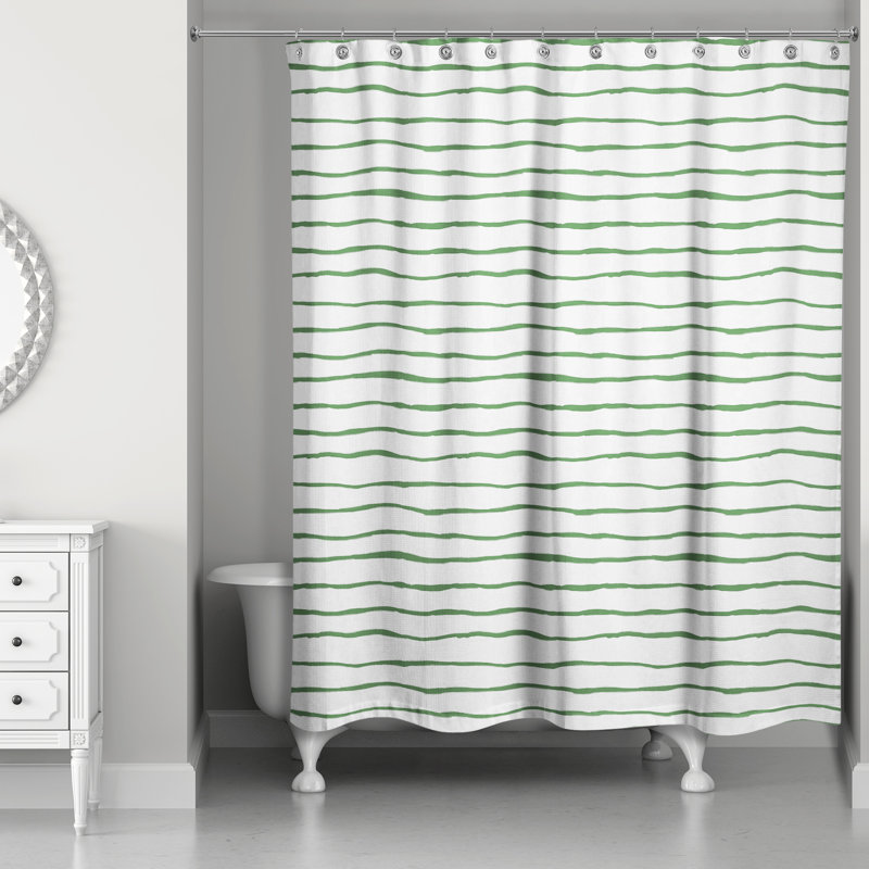 Elayah Striped Shower Curtain