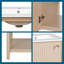 Meuble-lavabo simple autoportant de 20 pouces avec lavabo en céramique et robinet de solution de rangement à portes à fermeture en douceur non inclus
