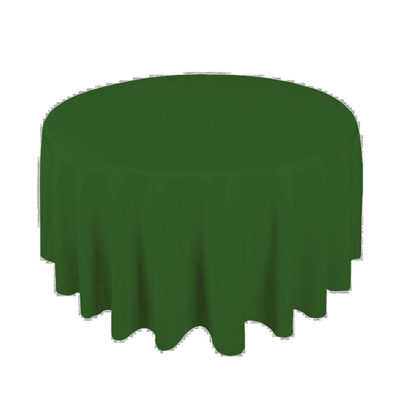 Round Polyester Tablecloth, 117.6cm W x 117.6cm L, Gold, 10 Pieces