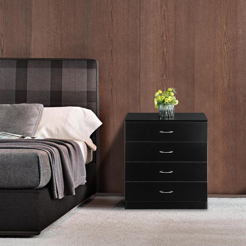 Brightyn 25.98'' W 4 - Drawer Dresser, Black