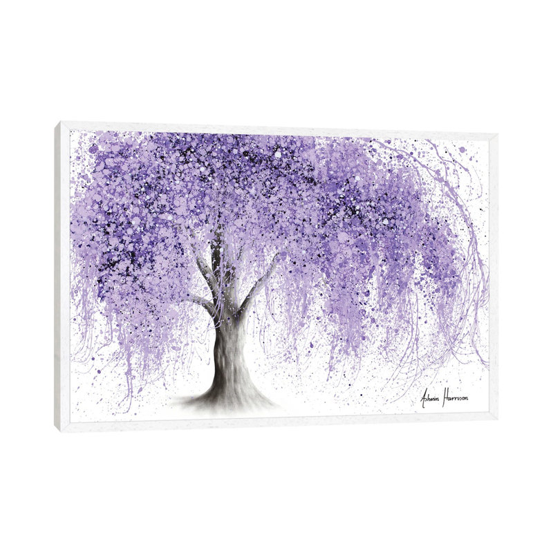 Purple Wishing Willow by Ashvin Harrison - Print on Canvas, White Framed, 101.6 cm H x 66.04 cm W