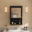 Armoire de rangement de salle de bain murale 20 "avec miroir, rangement mural avec porte, armoire à pharmacie murale à miroir-153760268