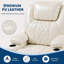Fauteuil releveur électrique, similicuir, massage, chauffage et minuterie, inclinaison à 165°, 8 zones, beige-456368563