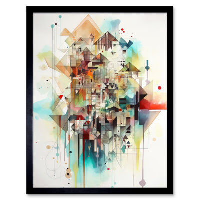 Ariyel Abstract Geometric Fractal Shapes - Single Picture Frame Print