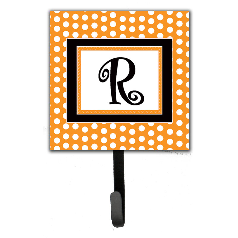 Porte-laisse coussin monogramme et crochet mural, R