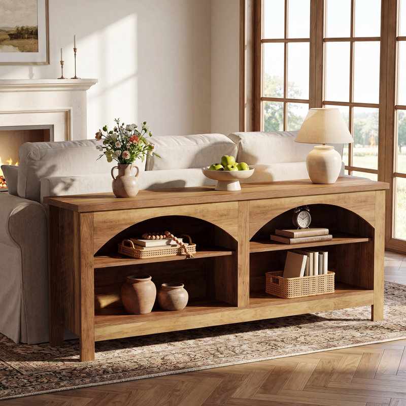 63 Inch TV Stand for TVs Up to 70", Farmhouse Entertainment Center