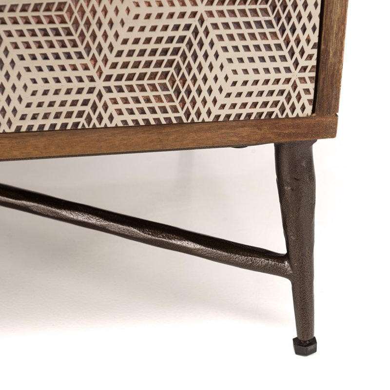 Alliona 50cm W Solid Wood Bedside Table