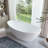 71" x 33" Freestanding Soaking Acrylic Bathtub-73719598