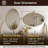 Contemporary Oval Scalloped Wall Mirror Irregular Bathroom Vanity Mirror | Stainless Steel Frame-998856490-1001110042