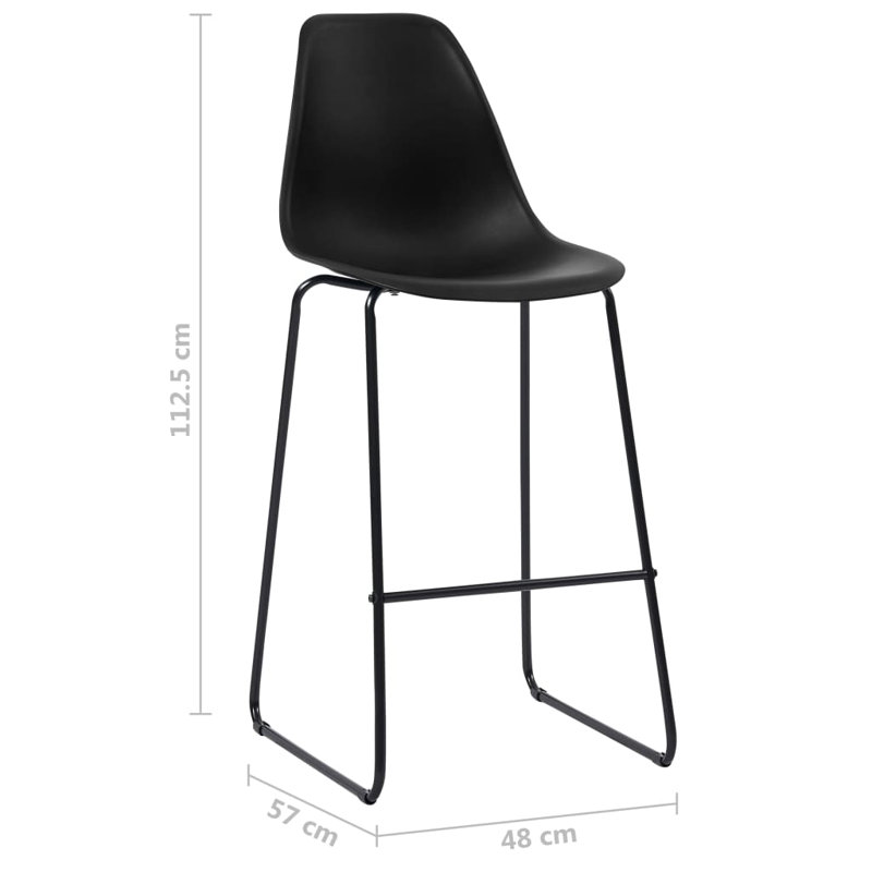 Tappahannock Counter Stool with Metal Frame, Black