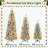 3 Pcs Flocked Artificial Christmas Tree Set with Lights