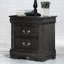 Table de chevet en pin massif gris foncé 2 - Décorez votre chambre à coucher avec la table de chevet à poignées en métal Flair