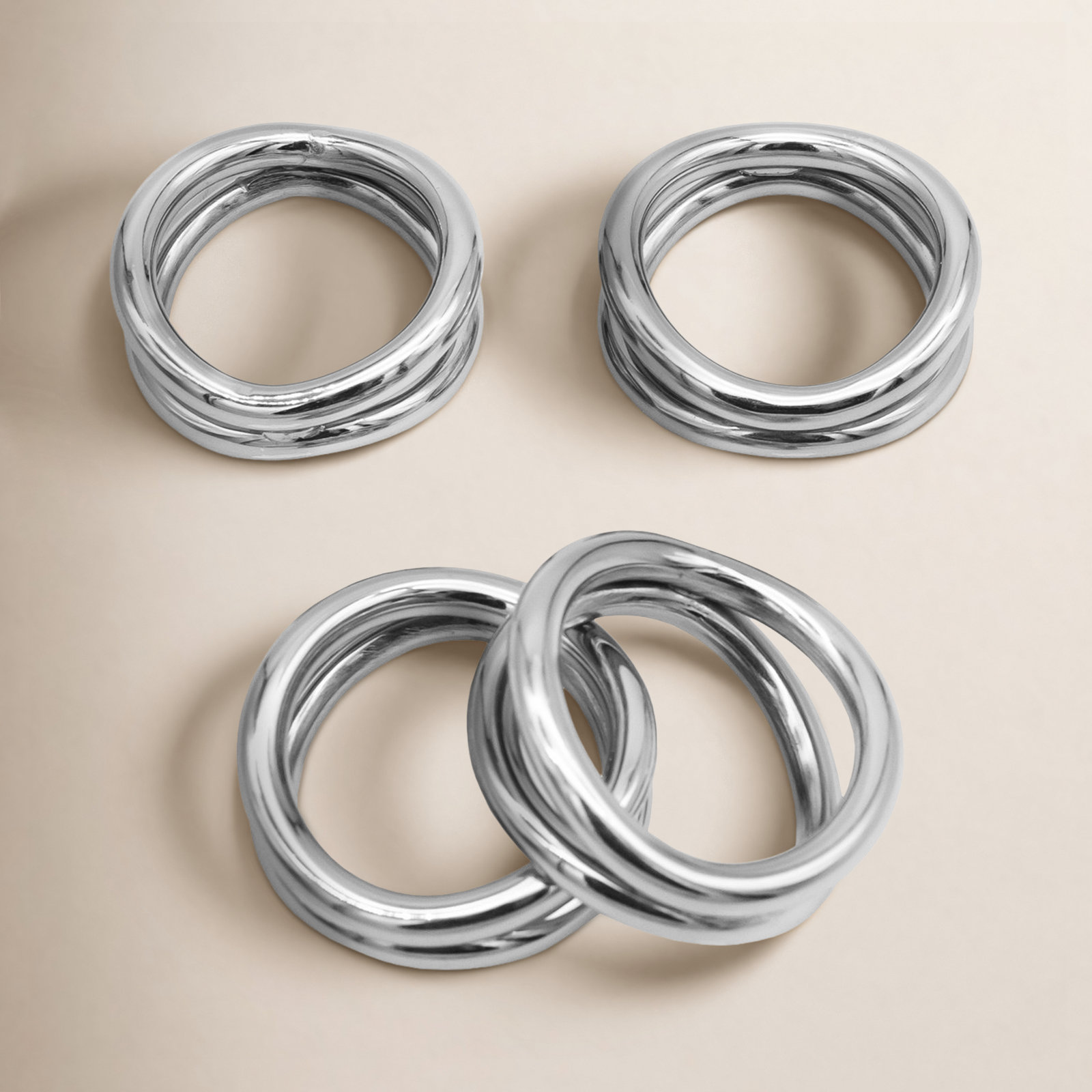 Twist Napkin Ring, Silver