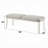 Boucle Upholstered Bench With Acrylic Legs In Light Gray